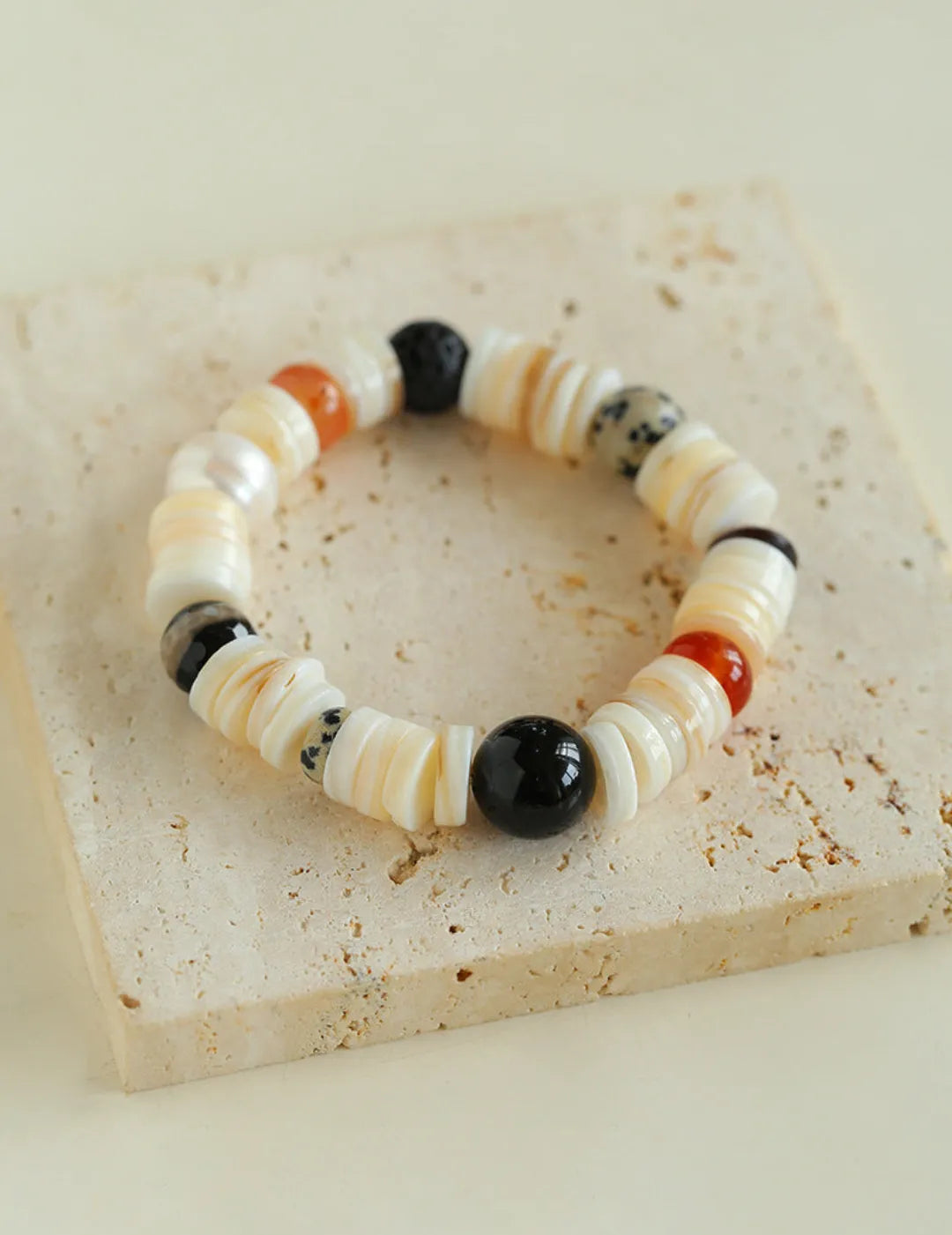 Sea's Embrace Mother of Pearl Beaded Bracelet