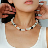 Sea's Embrace Mother of Pearl Beaded Necklace