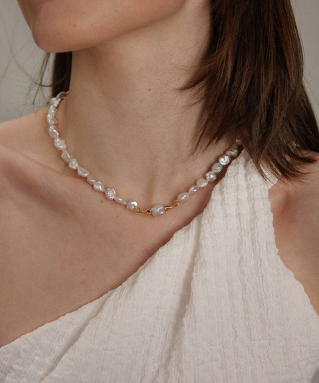 Gembea Jewelry Moustache Baroque Pearl Beaded Necklace