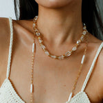 Multi-Way Wear Y-Shape Baroque Pearl Chain Necklace gembea jewelry