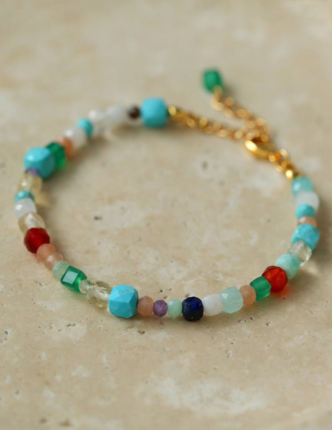 Multicolor Gemstone Beaded Bracelet-Gembea Jewelry