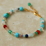 Multicolor Gemstone Beaded Bracelet-Gembea Jewelry