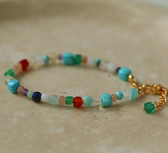Multicolor Gemstone Beaded Bracelet-Gembea Jewelry
