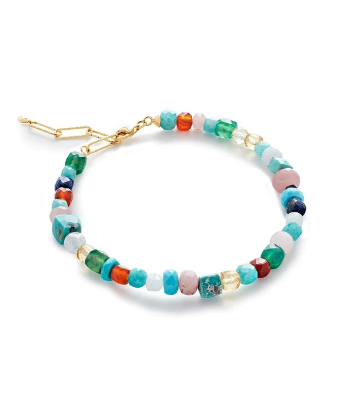 Multicolor Gemstone Beaded Bracelet gembea jewelry