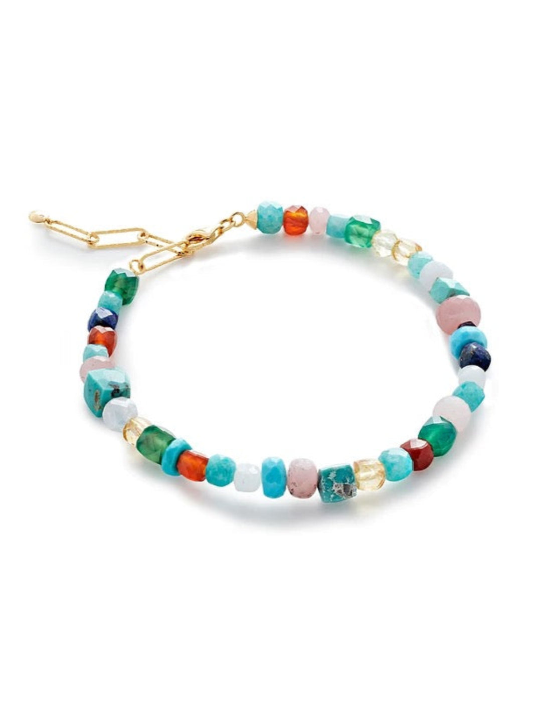Multicolor Gemstone Beaded Bracelet gembea jewelry
