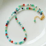 Multicolor Gemstone Beaded Necklace-Gembea Jewelry
