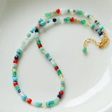 Multicolor Gemstone Beaded Necklace-Gembea Jewelry