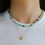 Multicolor Gemstone Beaded Necklace-Gembea Jewelry