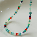 Multicolor Gemstone Beaded Necklace-Gembea Jewelry