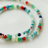 Multicolor Gemstone Beaded Necklace-Gembea Jewelry