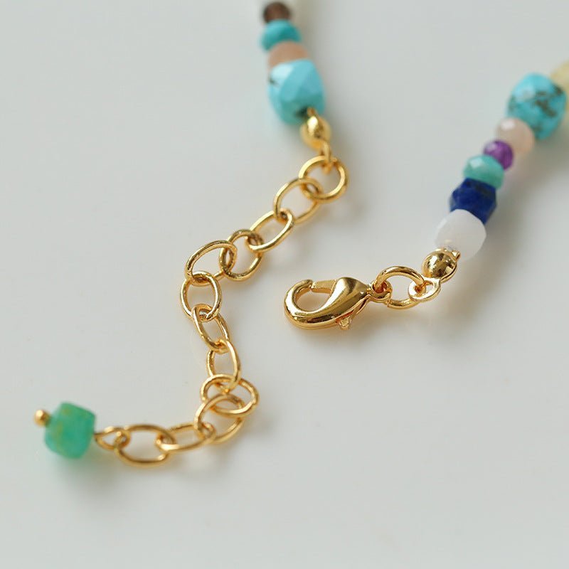 Multicolor Gemstone Beaded Necklace-Gembea Jewelry