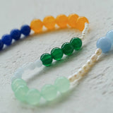 Multicolored Gemstone Pearl Beaded Necklace gembea jewelry