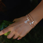 Multicolored Zircon Beaded Letter Name Bracelet-Gembea Jewelry