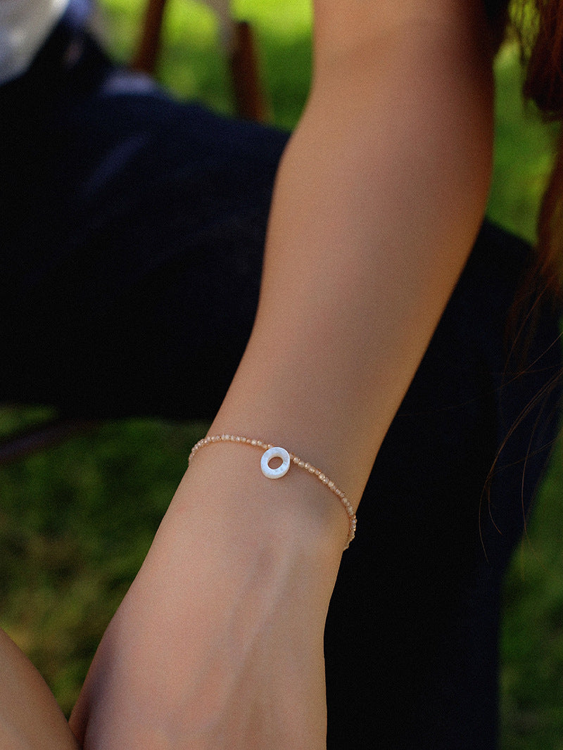 Multicolored Zircon Beaded Letter Name Bracelet-Gembea Jewelry