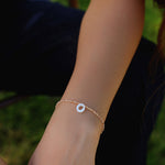 Multicolored Zircon Beaded Letter Name Bracelet-Gembea Jewelry