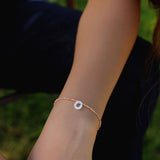 Multicolored Zircon Beaded Letter Name Bracelet-Gembea Jewelry