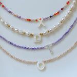Multicolored Zircon Beaded Letter Name Bracelet-Gembea Jewelry