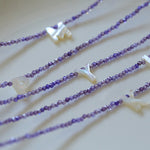Multicolored Zircon Beaded Letter Name Necklace-Gembea jewelry