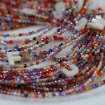 Multicolored Zircon Beaded Letter Name Necklace-Gembea jewelry