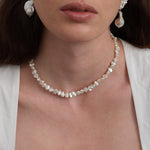 Muse Irregular Baroque Pearl Beaded Necklace gembea jewelry