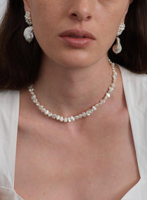 Muse Irregular Baroque Pearl Beaded Necklace gembea jewelry