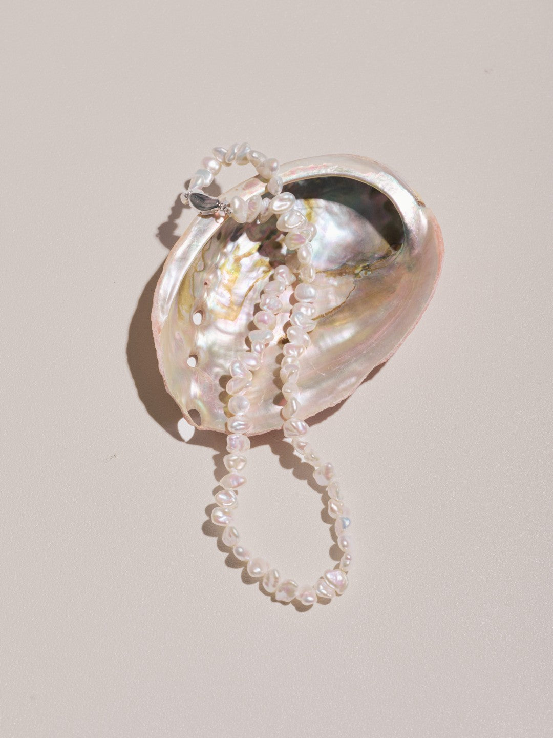 Muse Irregular Baroque Pearl Beaded Necklace gembea jewelry