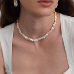 Muse Irregular Baroque Pearl Beaded Necklace gembea jewelry