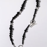 Mystical Black Agate Beaded Necklace-Gembea Jewelry