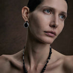 Mystical Black Agate Beaded Necklace-Gembea Jewelry