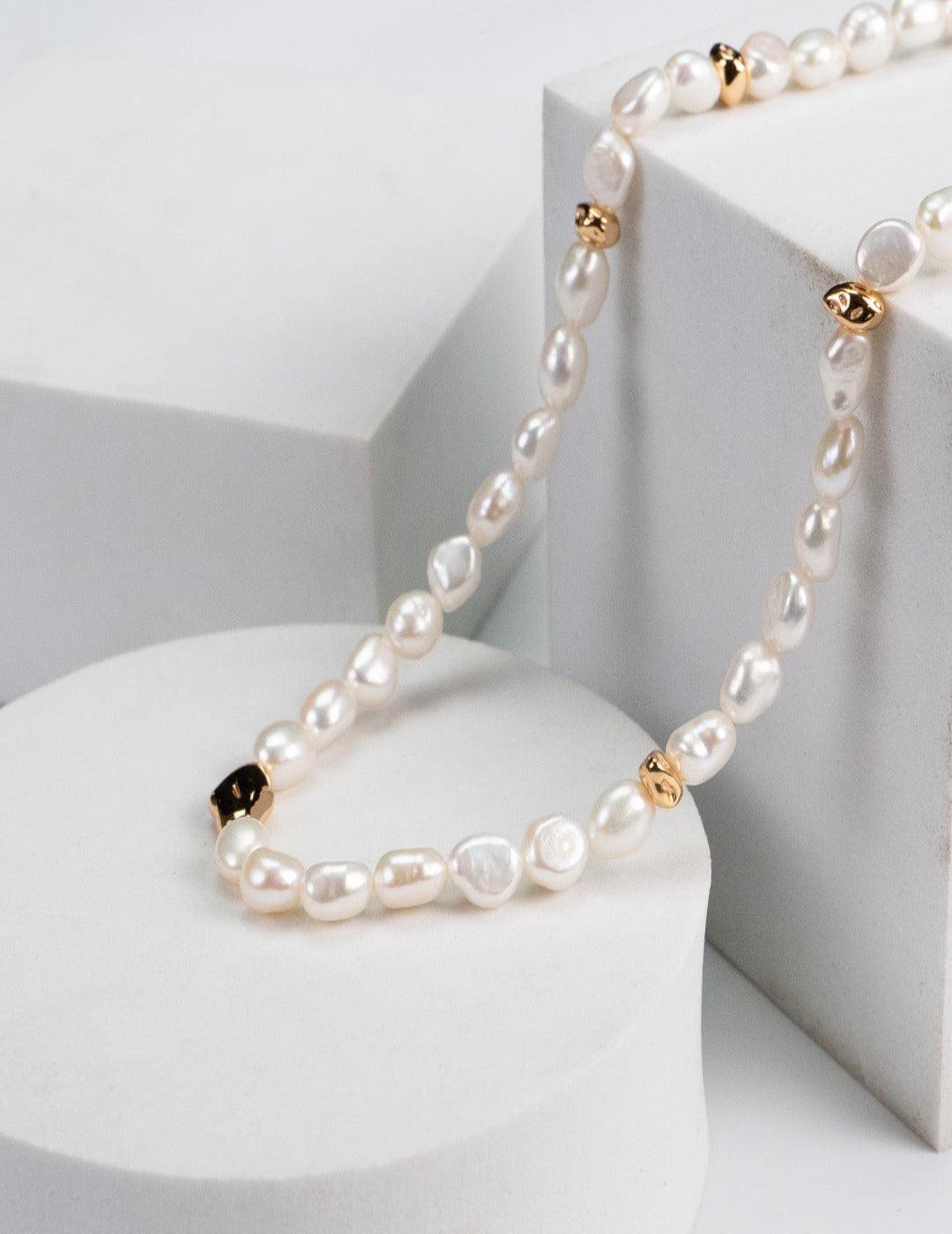 Baroque Pearl Beaded Necklace Gembea - Gembea Jewelry