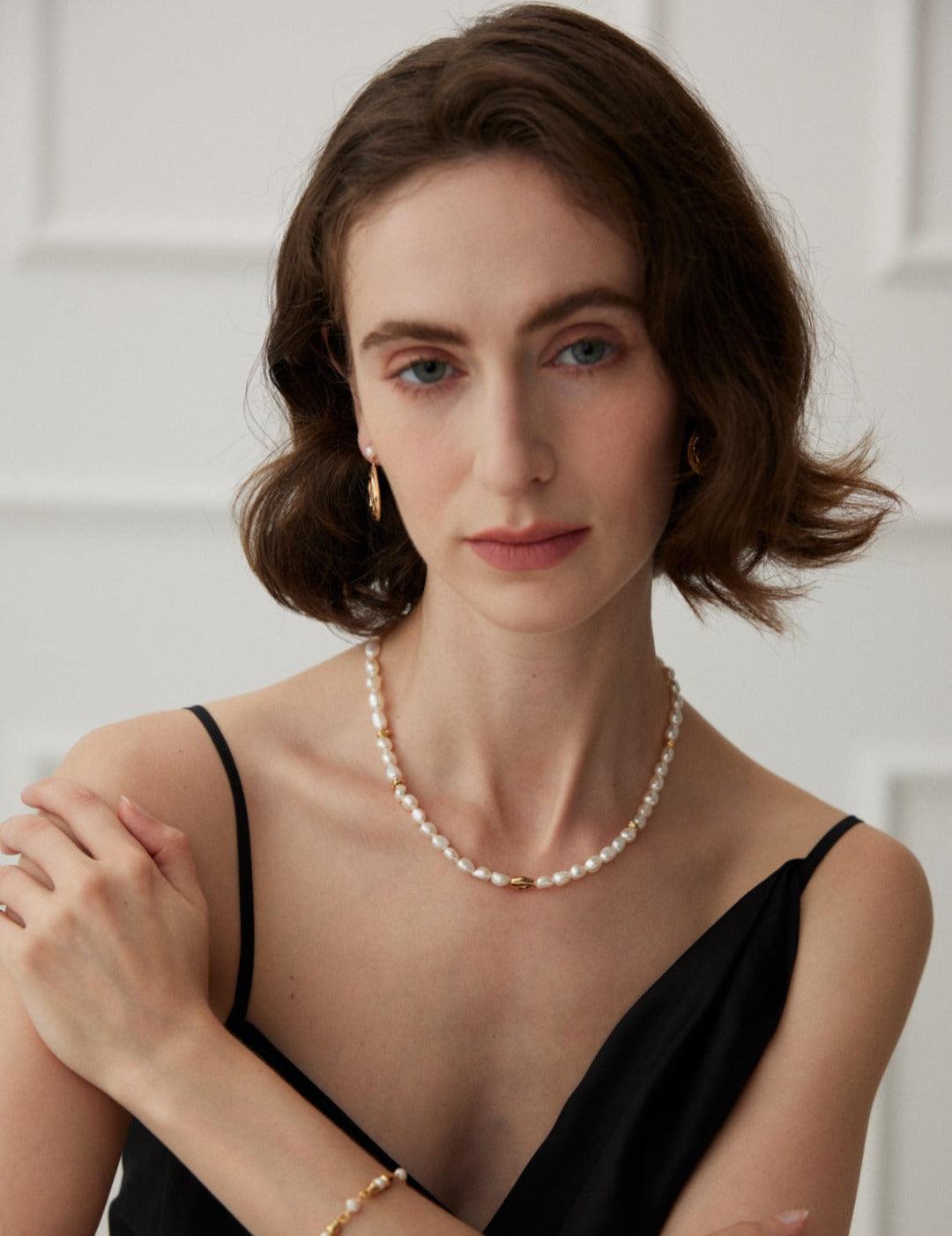 Baroque Pearl Beaded Necklace Gembea - Gembea Jewelry