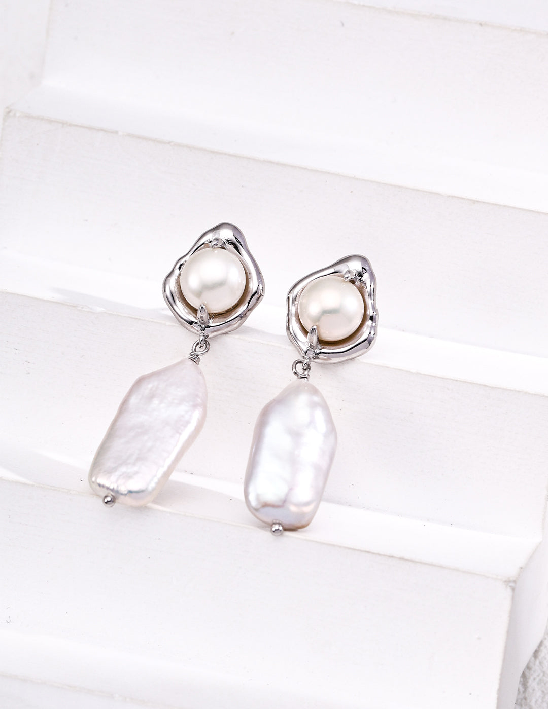 Gembea Jewelry Natural Baroque Pearl Drop Earrings
