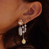 Gembea Jewelry Natural Baroque Pearl Drop Earrings