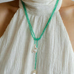 Natural Baroque Pearl Green Agate Beaded Necklace - Gembea Jewelry
