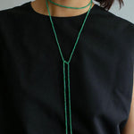 Natural Baroque Pearl Green Agate Beaded Necklace - Gembea Jewelry