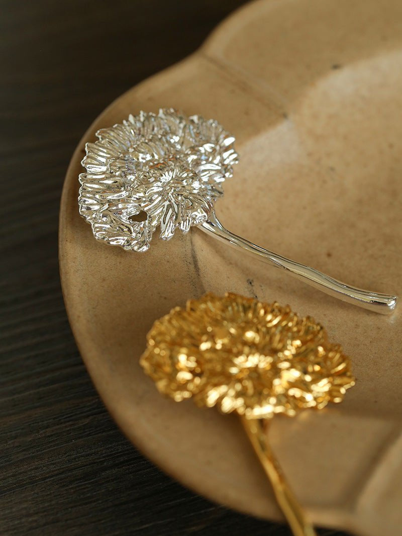 Natural Fluffy Dandelion Brooch gembea jewelry