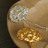 Natural Fluffy Dandelion Brooch gembea jewelry