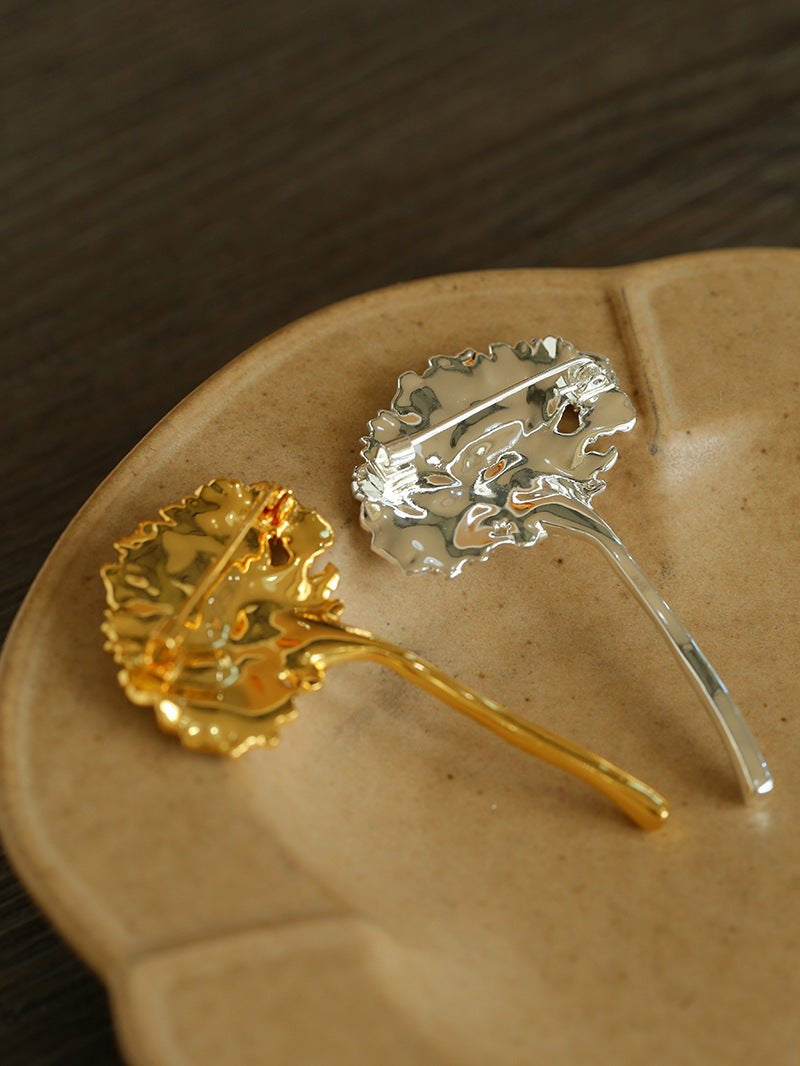 Natural Fluffy Dandelion Brooch gembea jewelry