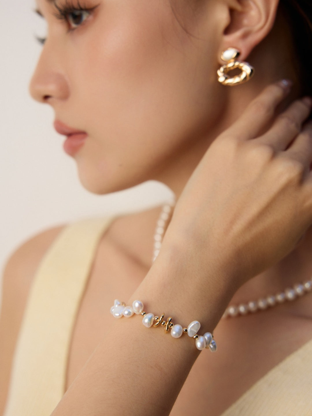 Natural Freshwater Pearl Beaded Bracelet Gembea jewelry