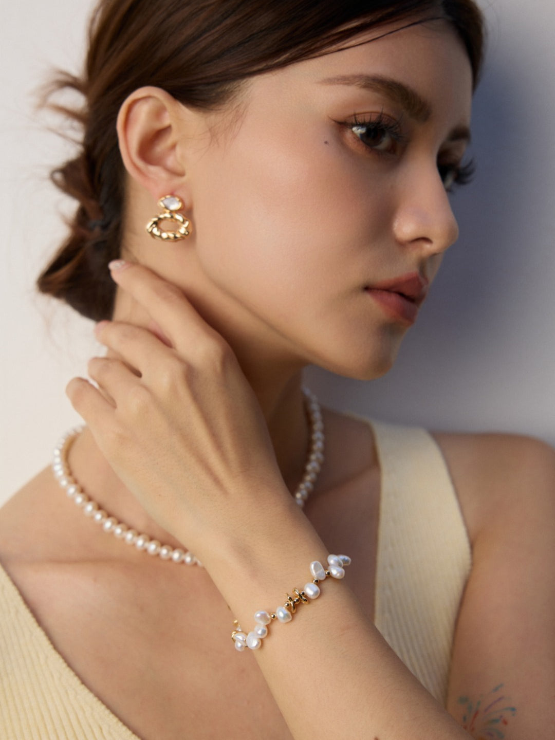 Natural Freshwater Pearl Beaded Bracelet Gembea jewelry