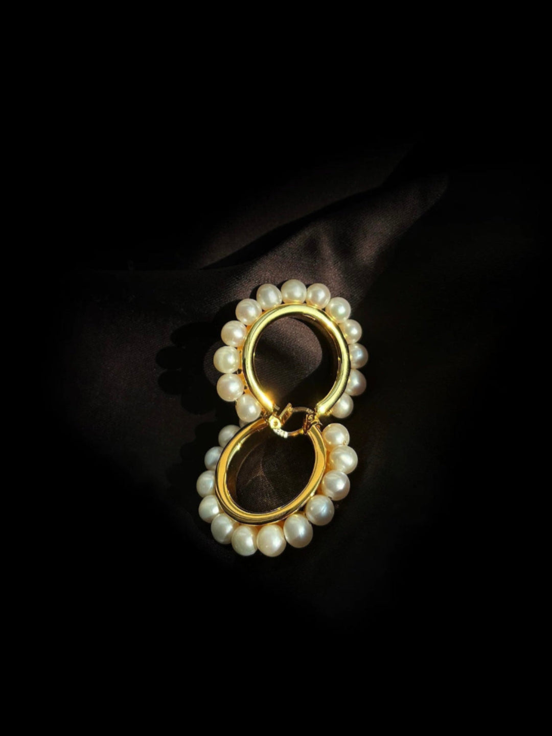 Natural Freshwater Pearl Hoop Earrings