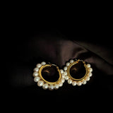 Natural Freshwater Pearl Hoop Earrings