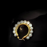 Natural Freshwater Pearl Hoop Earrings