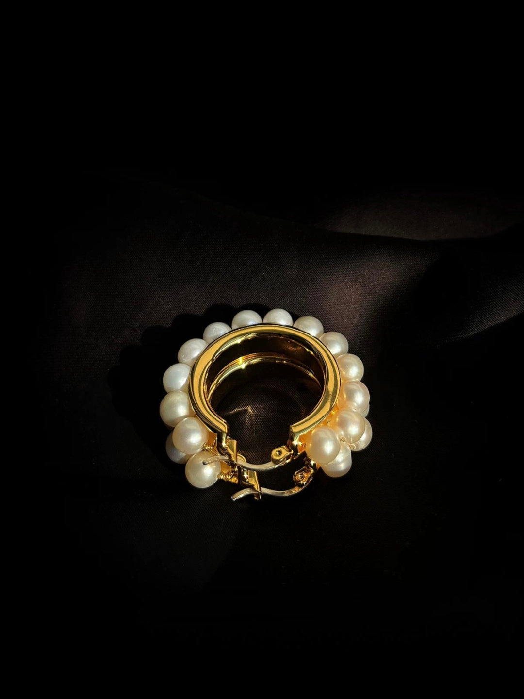 Natural Freshwater Pearl Hoop Earrings