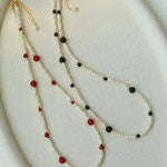 Natural Irregular Pearl Gradient Agate Necklace gembea jewelry