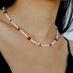 Natural Irregular Pearl Gradient Agate Necklace gembea jewelry