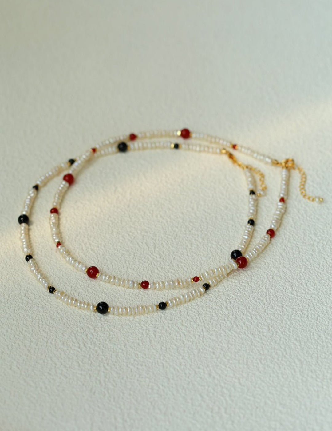 Natural Irregular Pearl Gradient Agate Necklace gembea jewelry