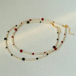 Natural Irregular Pearl Gradient Agate Necklace gembea jewelry