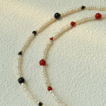 Natural Irregular Pearl Gradient Agate Necklace gembea jewelry
