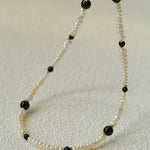 Natural Irregular Pearl Gradient Agate Necklace gembea jewelry